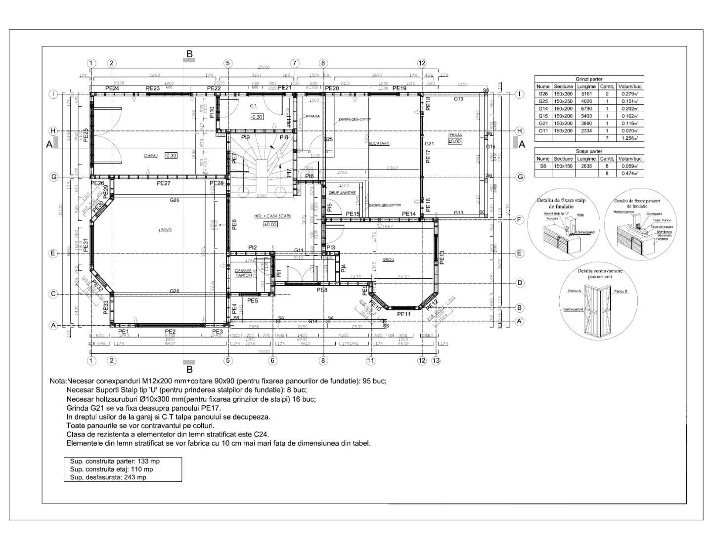 Casa Andrei, Plan parter