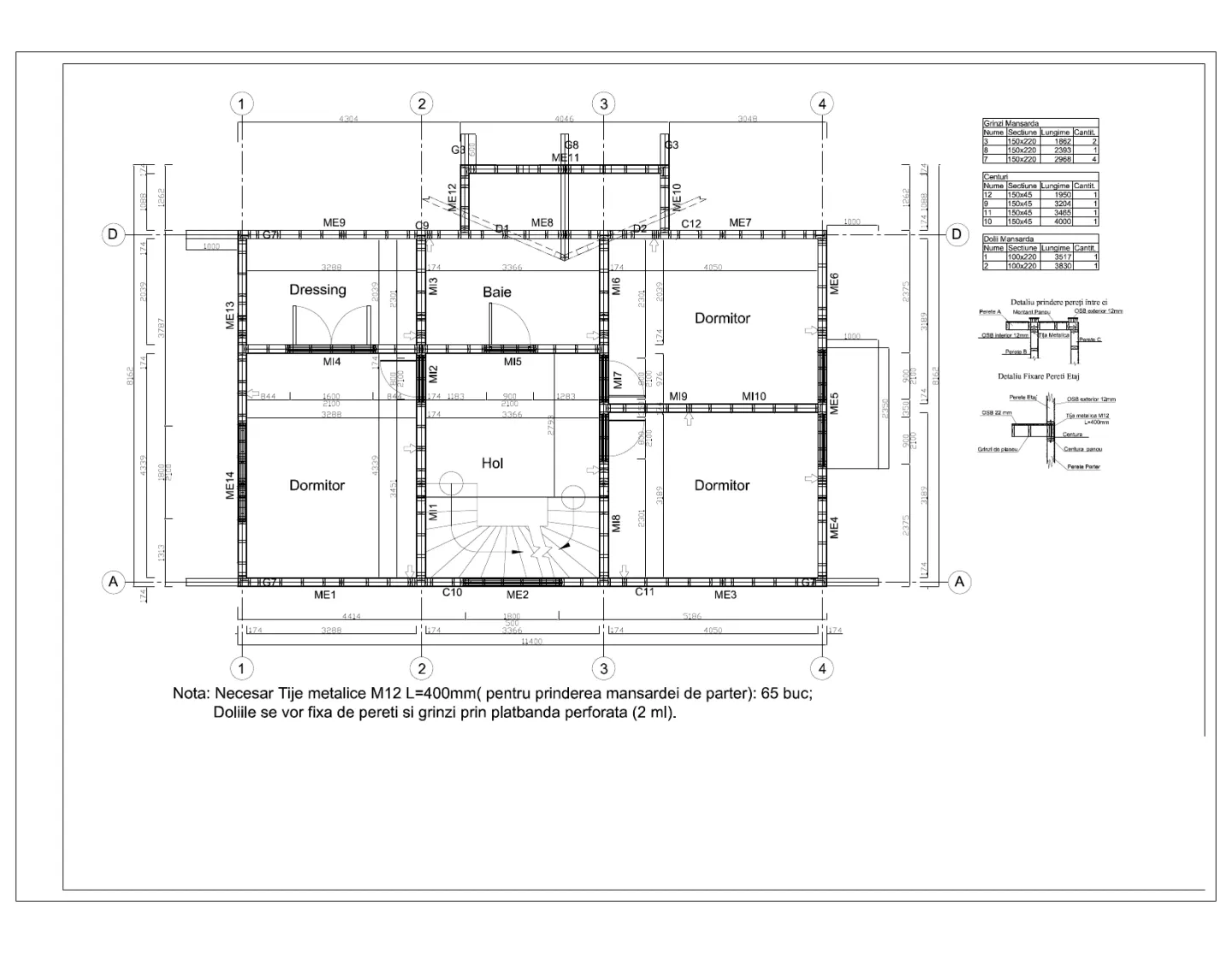 Casa Ionuț, Plan mansardă