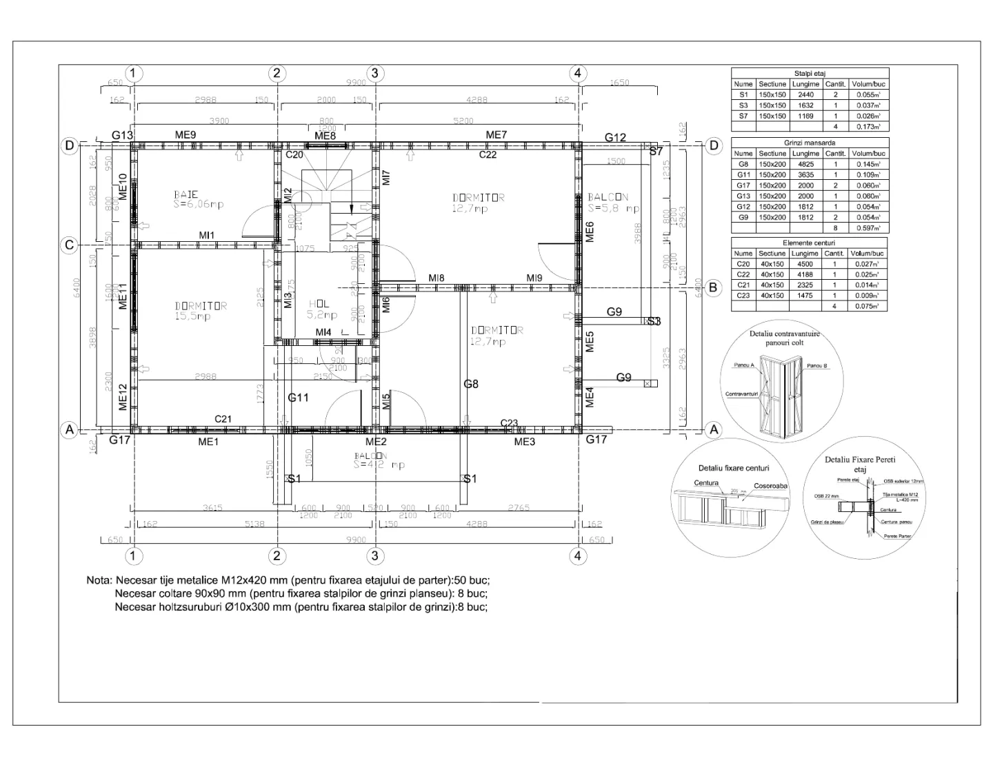 Casa Laurențiu, Plan mansardă