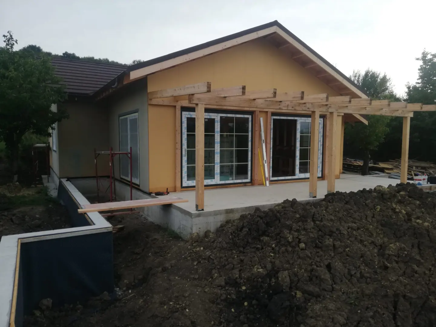 Casa Maria, casa finalizată, cu terasa acoperită