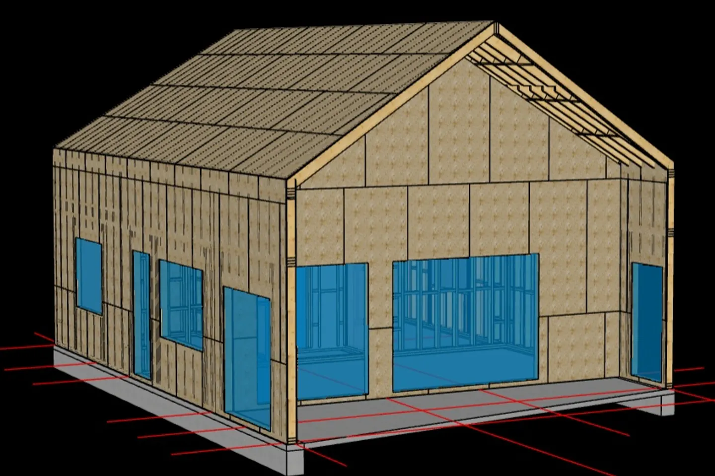 Casa Nicolae, Axonometrie
