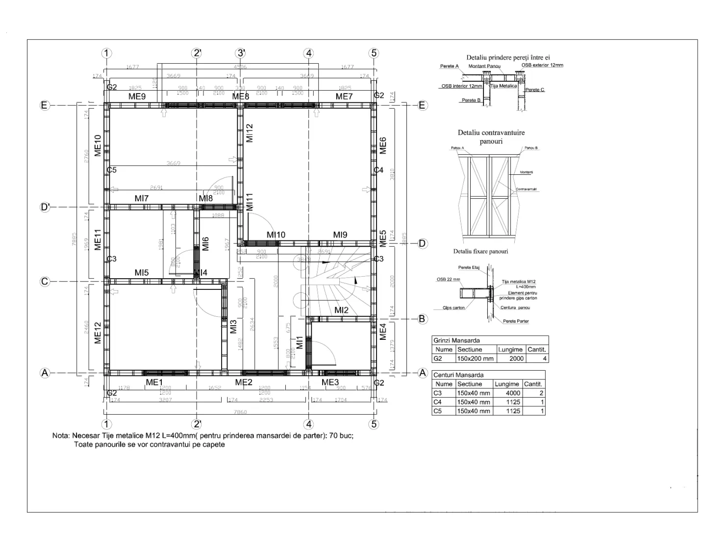 Casa Sorin, Plan mansardă