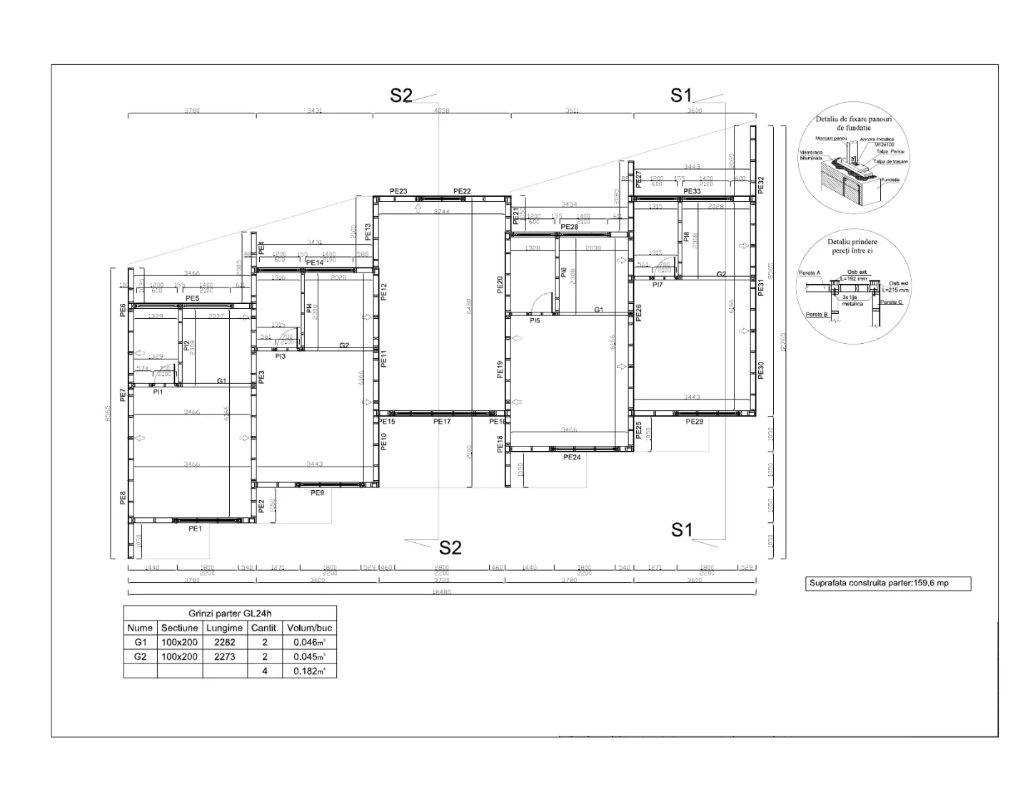Case Cristina, Plan parter C2